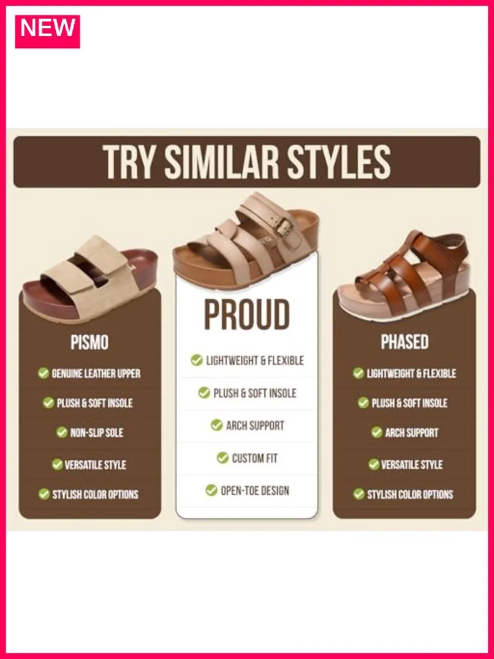 Strappy Platform Wedge Sandals with Plush Soft Insole Non-Slip Water Resistant